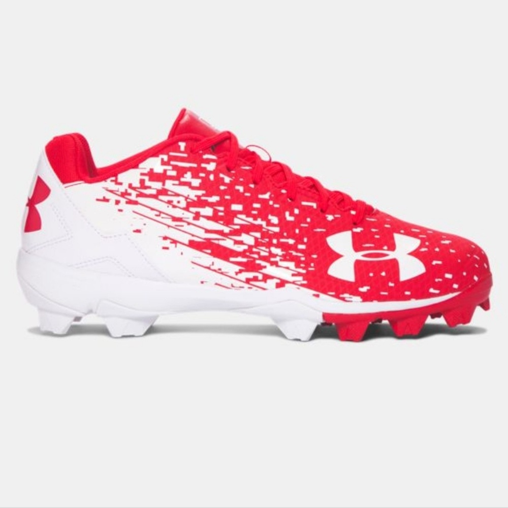 closet clear out must bundle 3 Red and white baseball cleats UA  5.5 Y